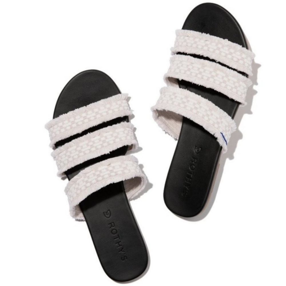 Rothy’s Sea Shell Fringe Sandals Size 9